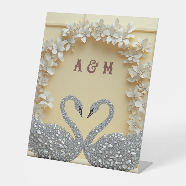 Crystal Romance Celebration Style Pedestal Sign (Front)