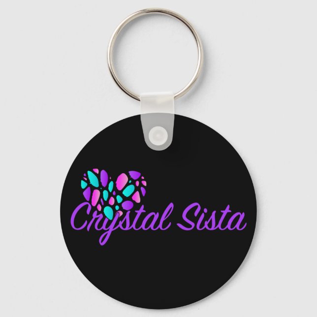 Crystal Sista Keychain Purple (Front)