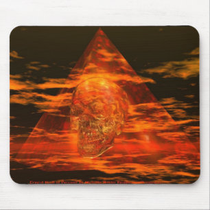 CRYSTAL SKULL In Pyramid Mouse Pad