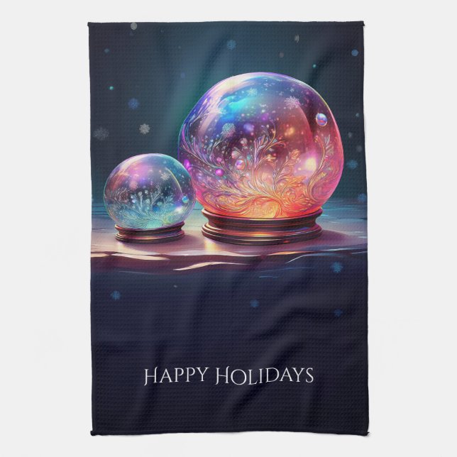 Crystal Snowballs Holiday Kitchen Towel (Vertical)