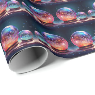 Crystal Snowballs Holiday Wrapping Paper