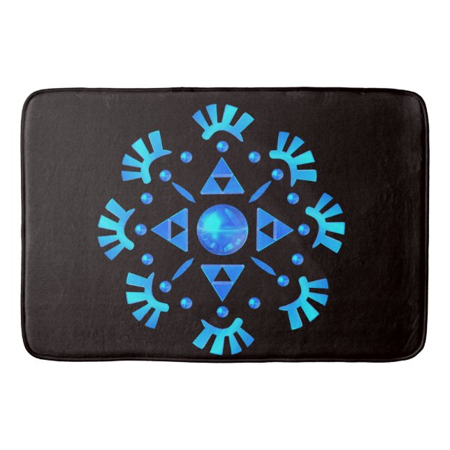 Crystal Snowflake Bath Mat (Front)