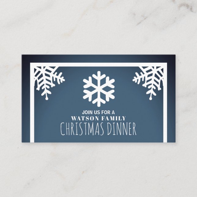Crystal snowflake, Christmas Party Ticket Invite (Front)