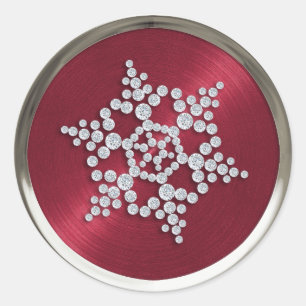 Crystal Snowflake on Red Seal