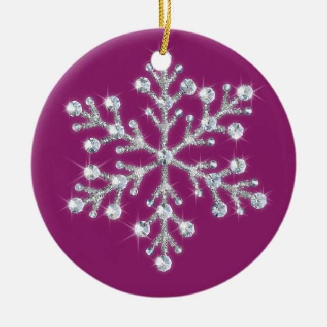 Crystal Snowflake Ornament (Front)