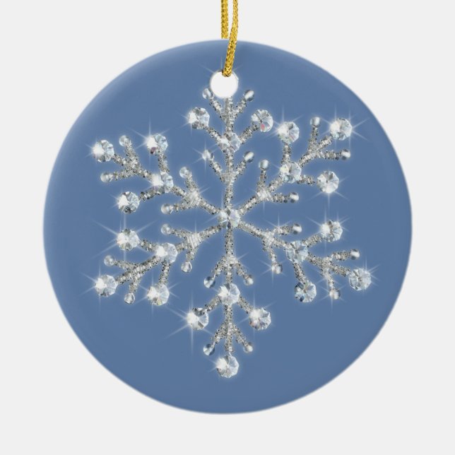 Crystal Snowflake Ornament (Front)