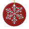 Crystal Snowflake Ornament (red)