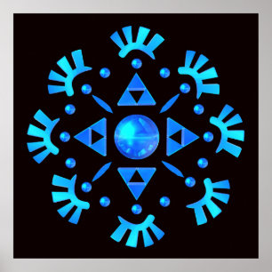 Crystal Snowflake Poster
