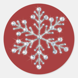 Crystal Snowflake Sticker (red)