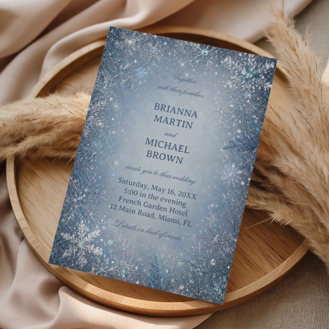 Crystal Snowflakes Beneath Winter Starlight Invitation (Creator Uploaded)