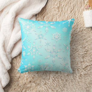 Crystal Snowflakes Pattern Cushion