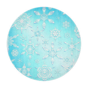Crystal Snowflakes Pattern Cutting Board