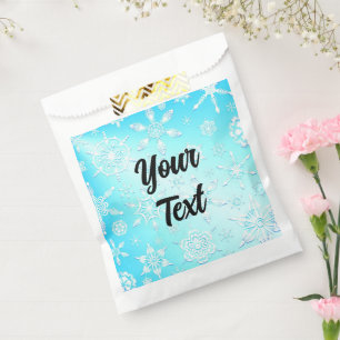 Crystal Snowflakes Pattern Favour Bags