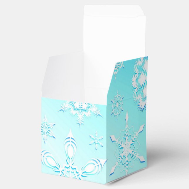 Crystal Snowflakes Pattern Favour Box (Opened)