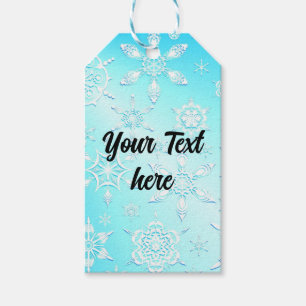 Crystal Snowflakes Pattern Gift Tags