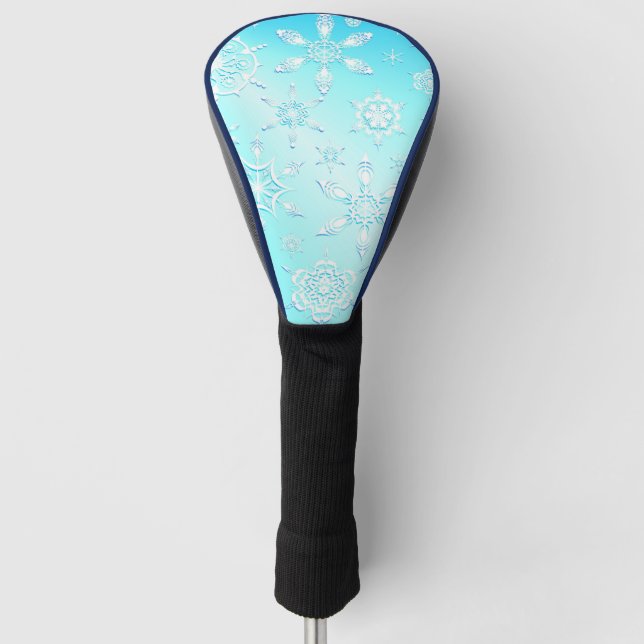 Crystal Snowflakes Pattern Golf Head Cover (Front)