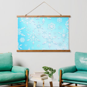 Crystal Snowflakes Pattern Hanging Tapestry