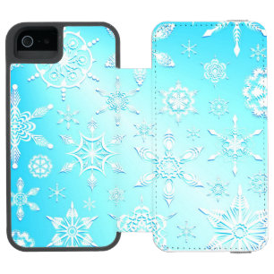 Crystal Snowflakes Pattern Incipio Watson™ iPhone 5 Wallet Case