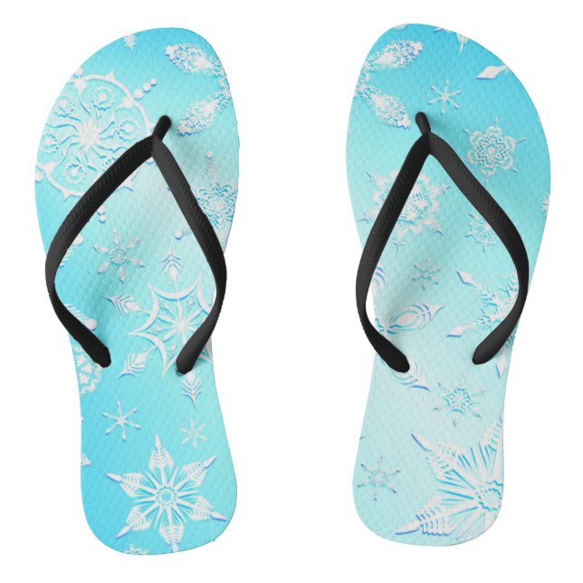 Crystal Snowflakes Pattern Jandals (Footbed)