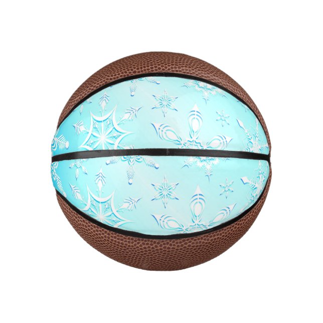 Crystal Snowflakes Pattern Mini Basketball (Front)