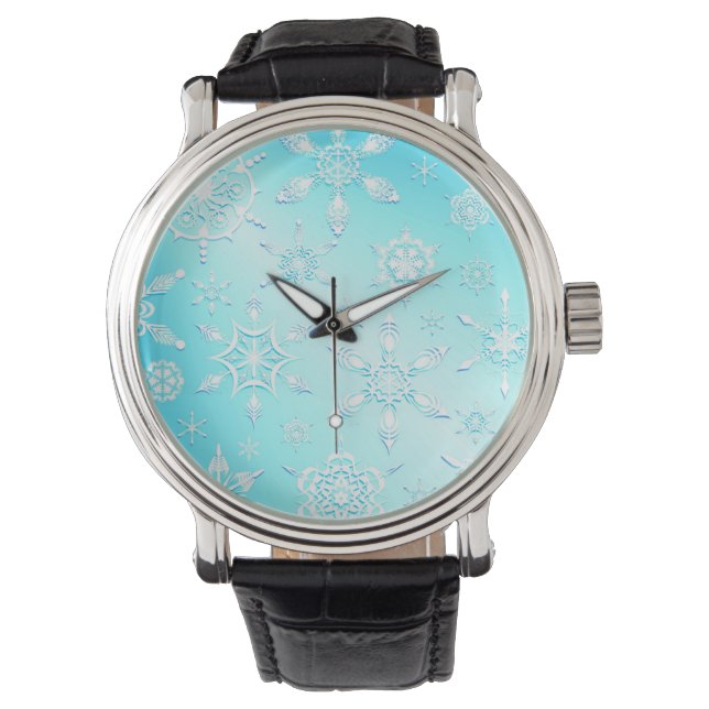 Crystal Snowflakes Pattern Watch (Front)