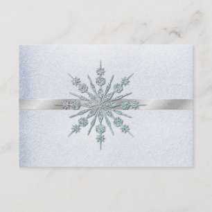 Crystal Snowflakes Winter Wedding RSVP