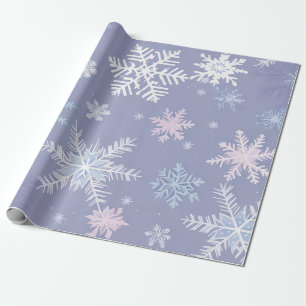 crystal snowflakes wrapping paper