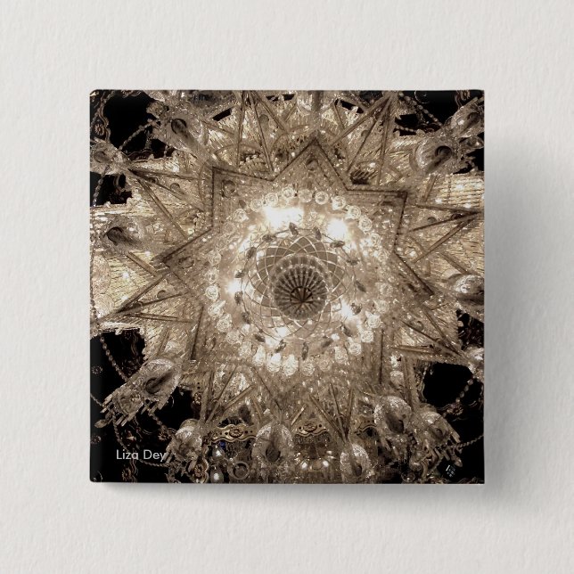 'Crystal' Square Button (Front)