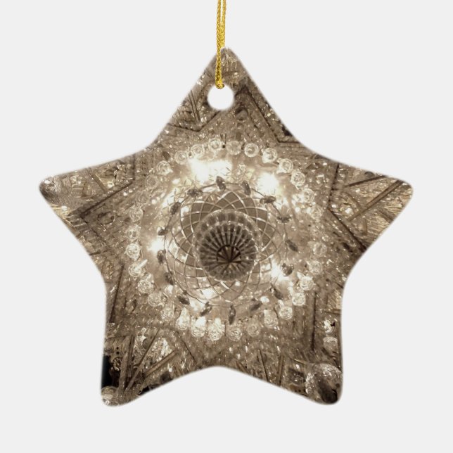 'Crystal' Star Ornament (Silver) (Front)