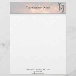 Crystal Starburst Handshake Letterhead Template