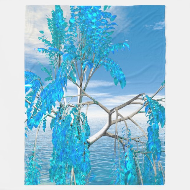 Crystal Summer Tree Fleece Blanket (Front)