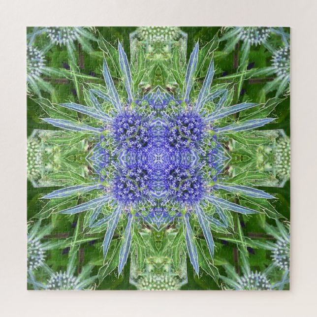 Crystal Thistle floral pattern Jigsaw Puzzle (Vertical)
