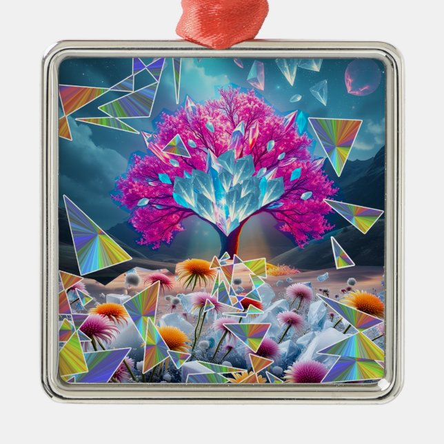 Crystal Tree of Light Metal Tree Decoration (Front)
