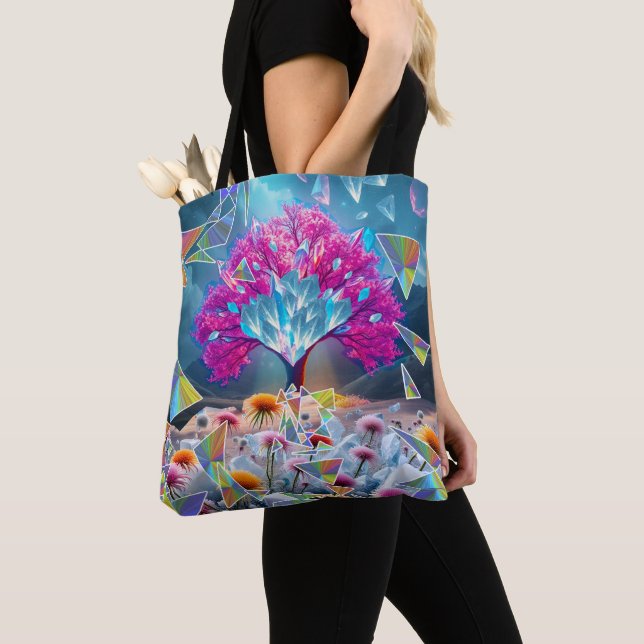 Crystal Tree of Light Tote Bag (Close Up)
