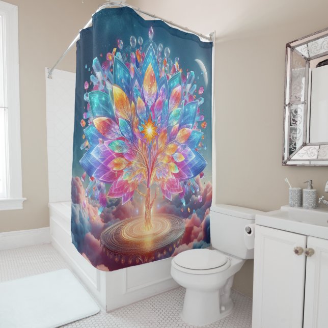Crystal Tree Shower Curtain (In Situ)