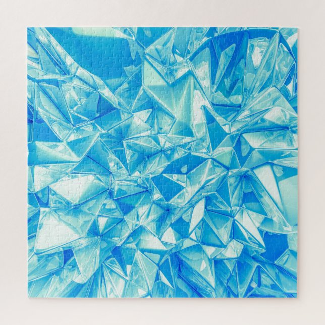 Crystal triangle, 3D rendered background. Jigsaw Puzzle (Vertical)