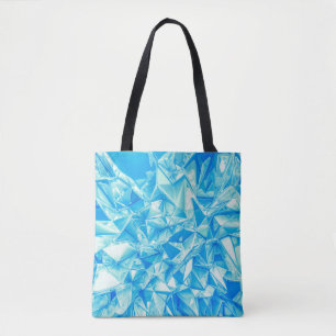 Crystal triangle, 3D rendered background. Tote Bag