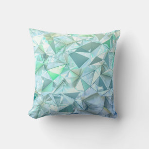 Crystal triangle background. cushion