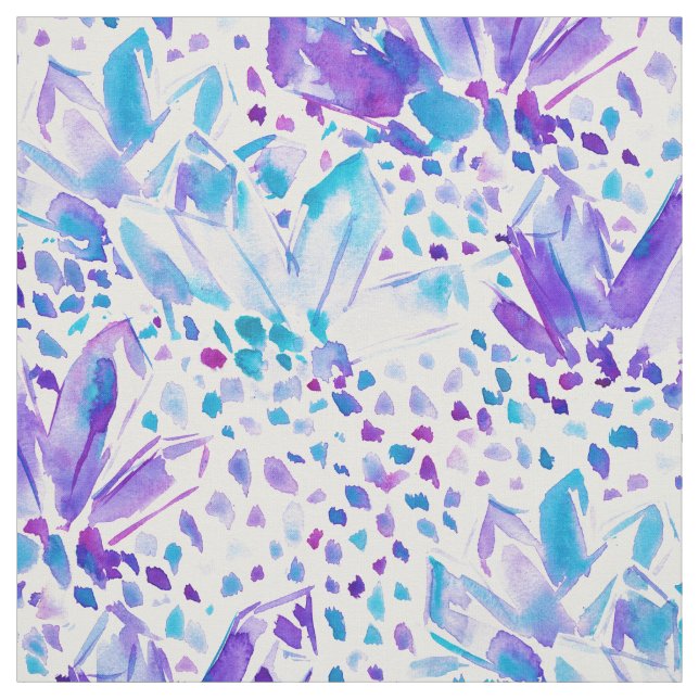 CRYSTAL VISION Watercolor Mystical Rocks Fabric (Swatch)