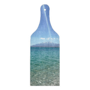 Crystal Water View Blue Sky Beach Vibe Peaceful Cutting Board