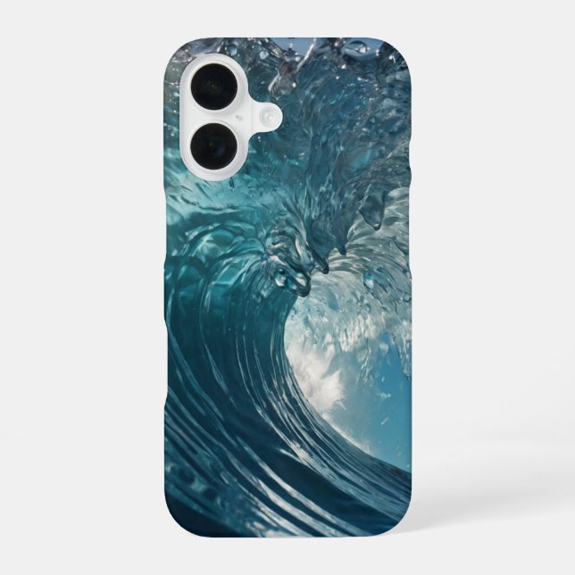 Crystal Wave iPhone 16 Case (Back)