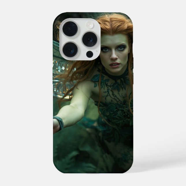 Crystal Wing Alien Woman – Nature Fantasy Sci-Fi  iPhone Case (Back)