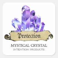 Crystal Witch White And Purple Spell Jar Labels