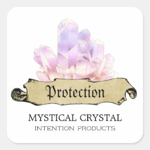 Crystal Witch White Spell Labels