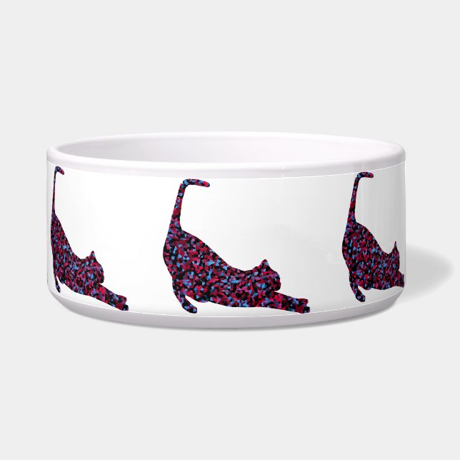 CrystalKatz  Quilted Cat Custom Trendy Pet Bowls (Right)