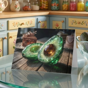 Crystalline Avocado Birthday Card Cute Avocado