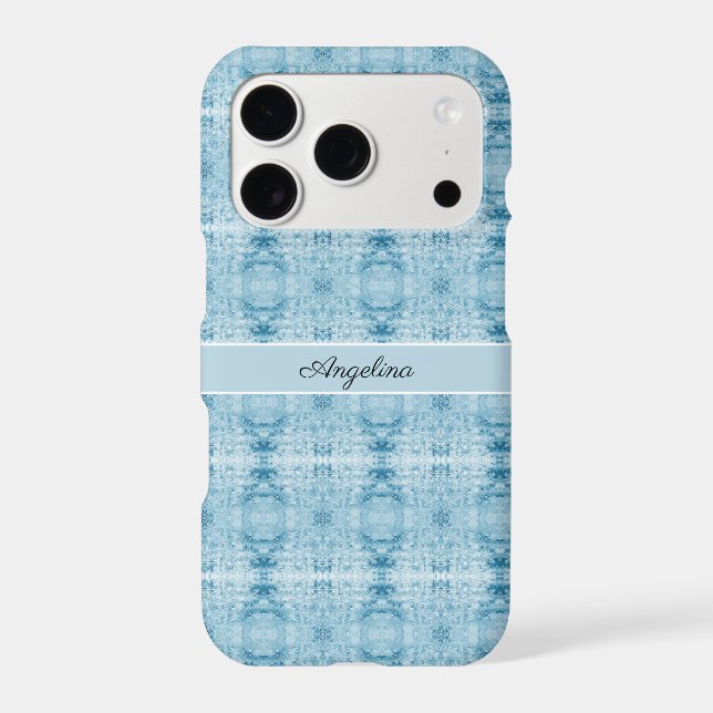 Crystalline Chic | Blue & White Feather Pattern (Back)