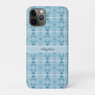 Crystalline Chic Blue & White Feather Pattern Case-Mate iPhone Case