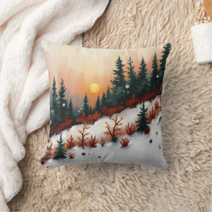 Crystalline Comfort A Harmonic Bloom Winter Light  Cushion
