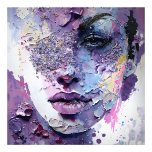 "Crystalline Silence" – A Purple Portrait Photo Print